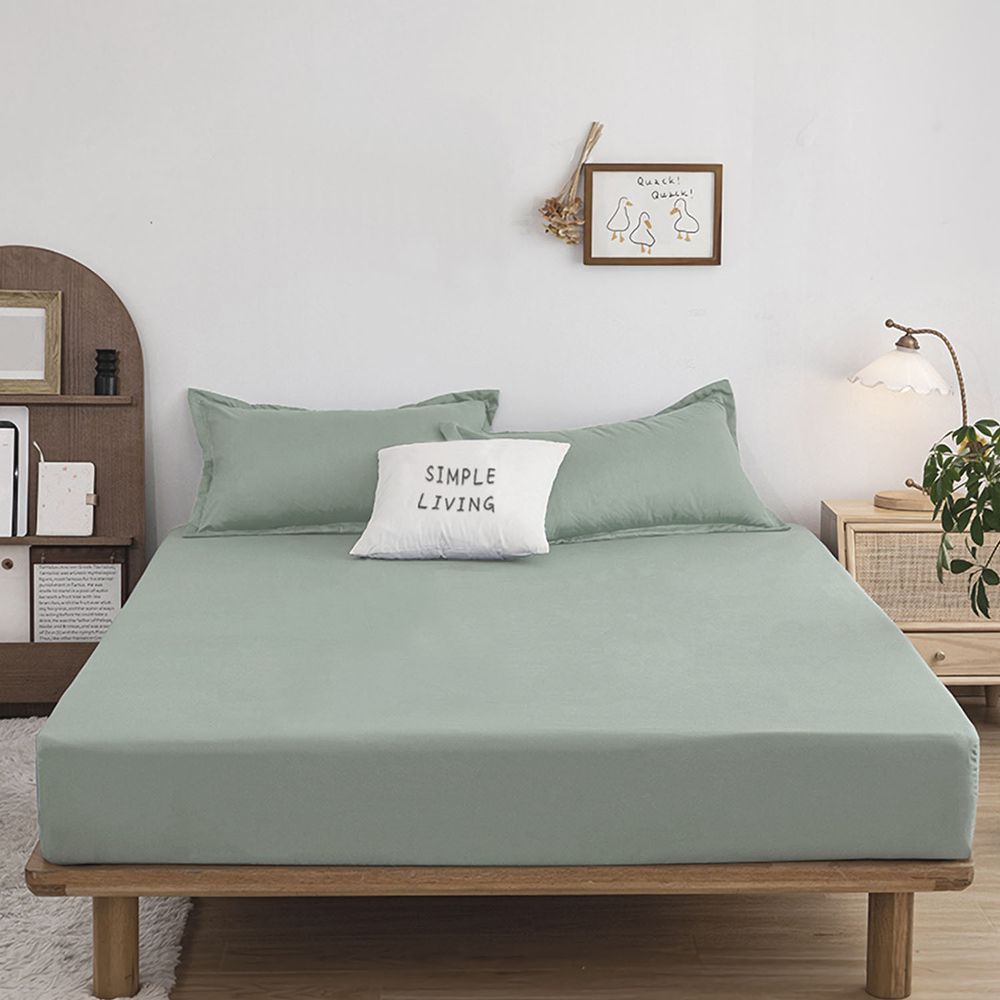 澳洲 Simple Living - 天絲福爾摩沙枕套床包組-台灣製-月眸綠