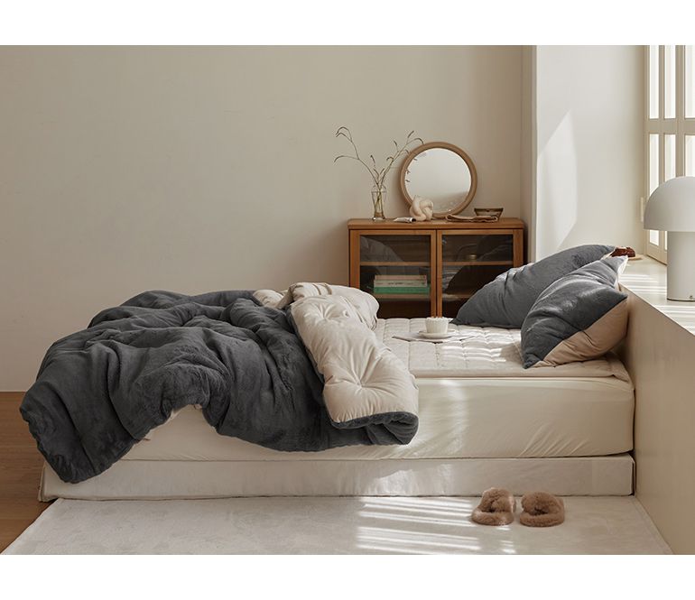 韓國 Maatila - 蓬鬆感高密度絨毛保暖棉被-芝麻燕麥