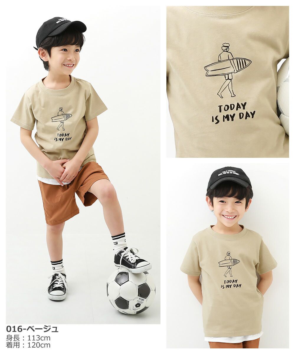 日本 devirock - 純棉 定番百搭印花短T-popping-水藍