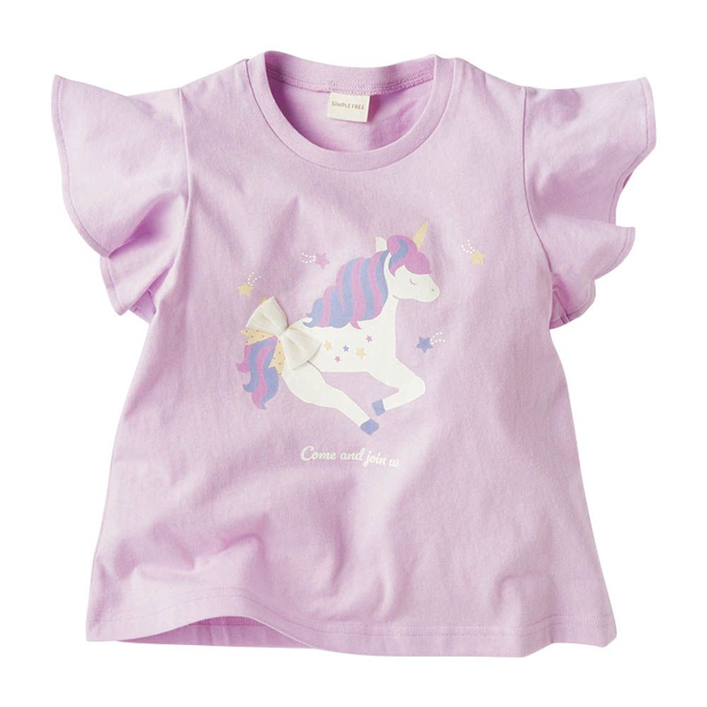 短袖T恤-立體造型-紫色