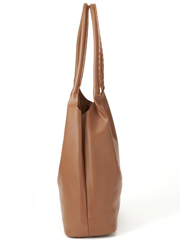 日本 GRL - 軟皮質感肩背包-黑 (F)