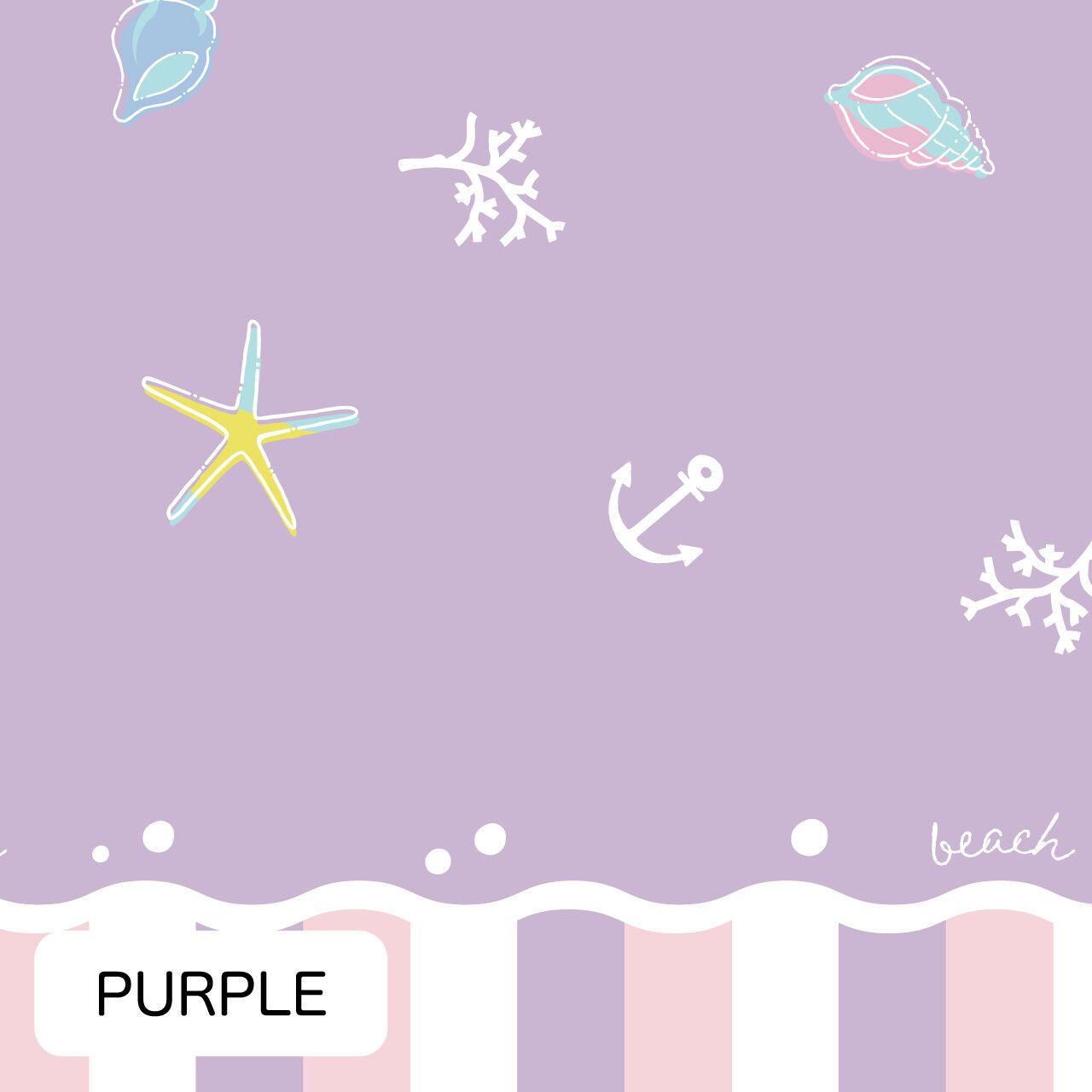 日本中谷 - 輕量透明窗兒童雨傘/折疊傘-海洋物語-紫 (50cm(身高115-125cm))