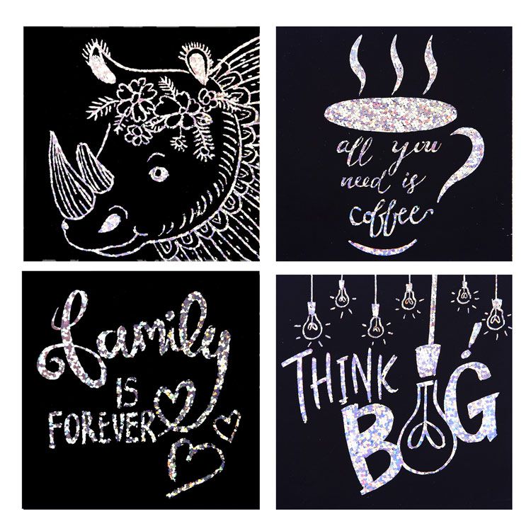 JarMelo 原創美玩 - 創意便籤-亮銀刮畫組