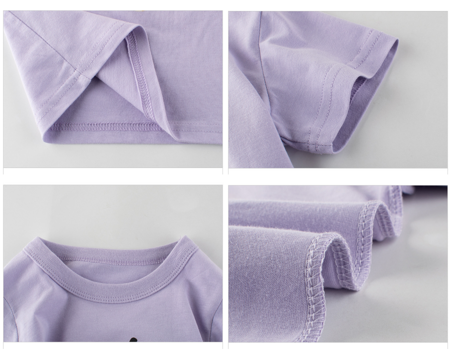 純棉短袖上衣-草莓-紫色