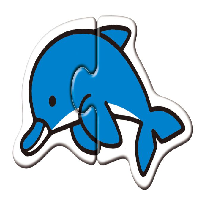 2片拼圖認知卡-可愛動物(新版)