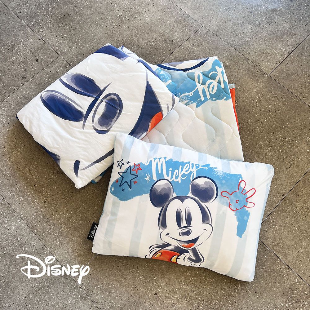 迪士尼Disney - 涼感兒童三合一睡墊-插腰米奇 (枕頭+枕套*1/睡墊*1/被子*1)