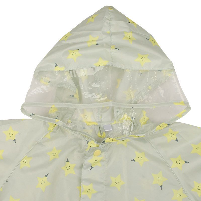 akachan honpo - 強力防潑水雨衣-星星-灰色
