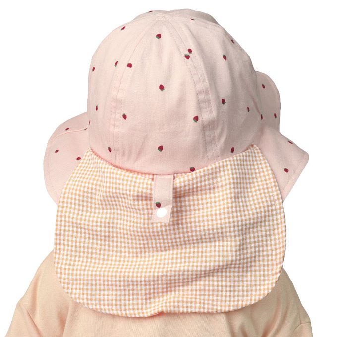 akachan honpo - 地鐵帽 草莓-附防曬遮陽布-粉紅色