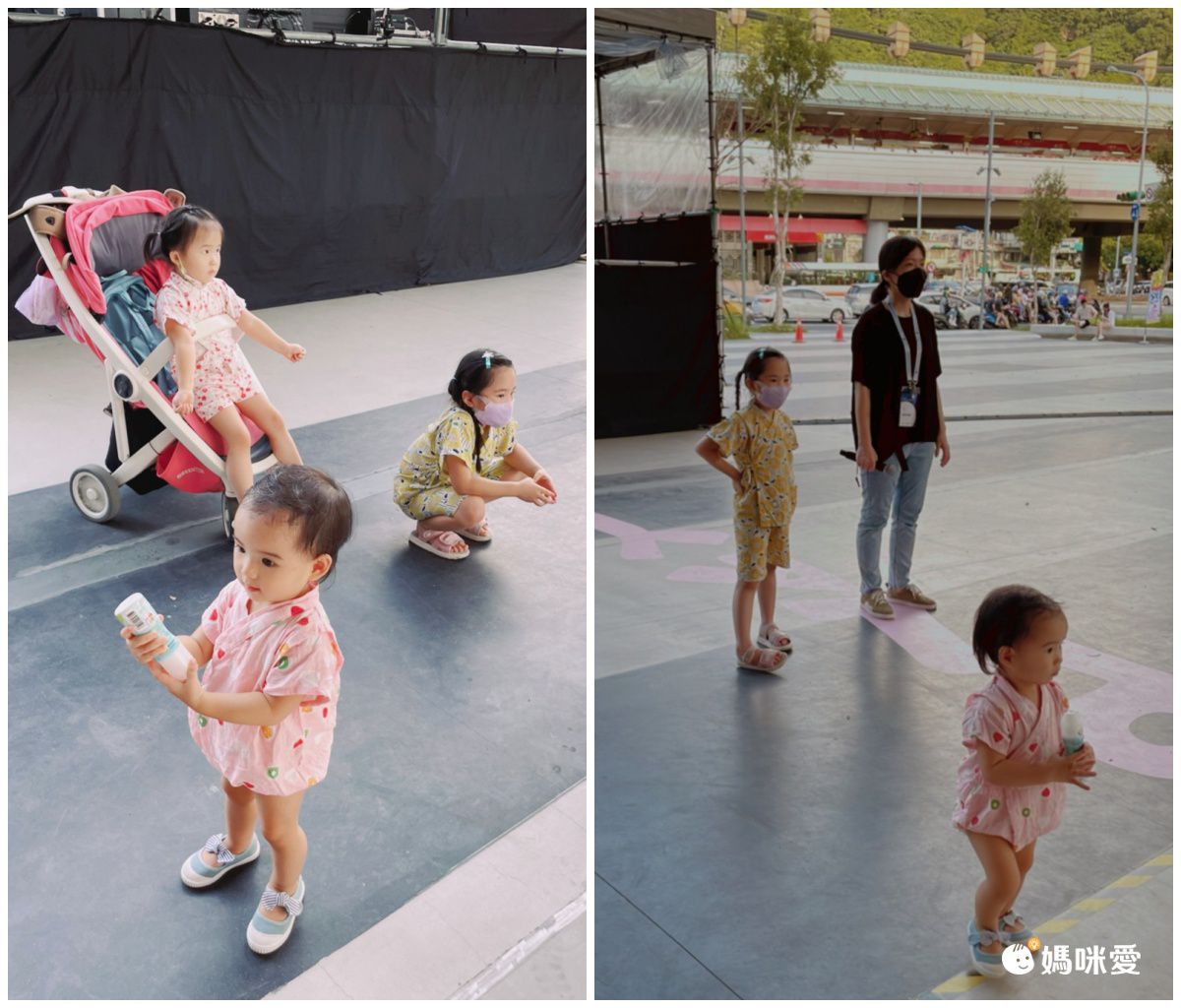 akachan honpo - 兩件式甚平-蓮藕-黃色