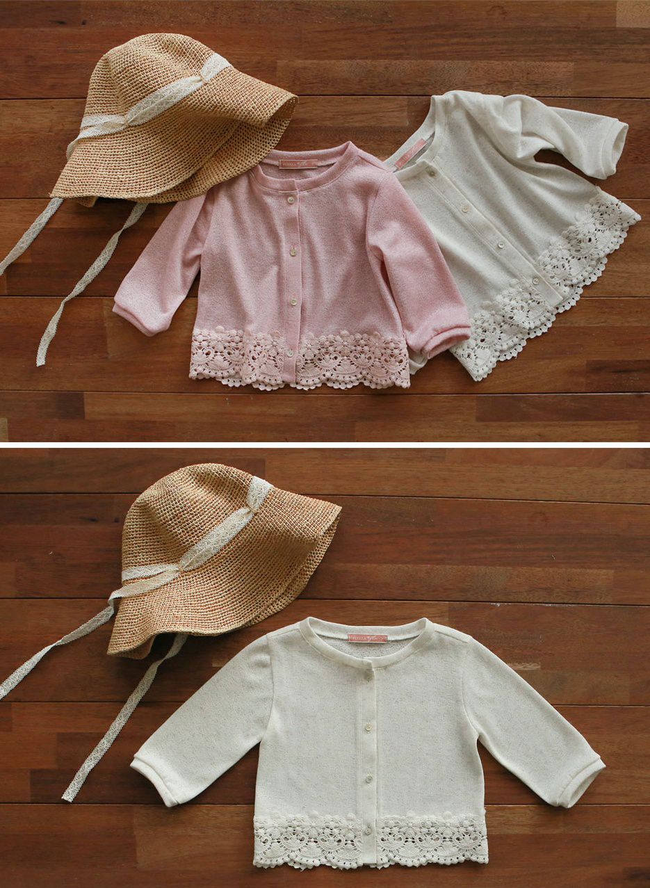 韓國 PuellaFLO - 鏤空花瓣下襬小外套-象牙白