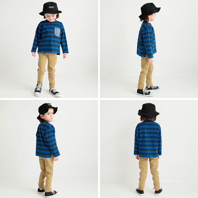 日本 BRANSHES - 帥氣丹寧口袋薄長袖上衣-雜灰