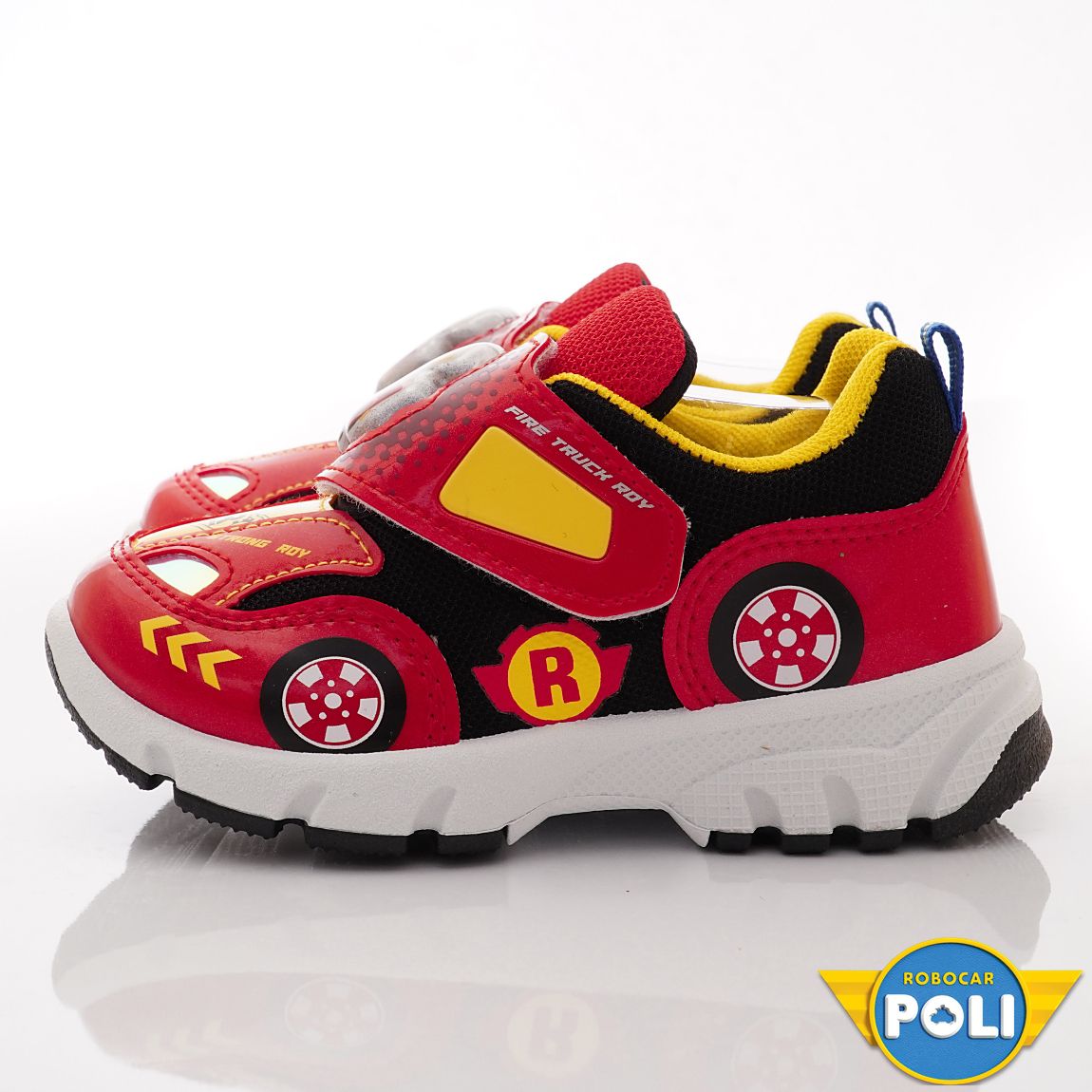 POLI 波力救援小英雄 - 台灣製電燈休閒運動款(中小童段)-運動鞋-紅