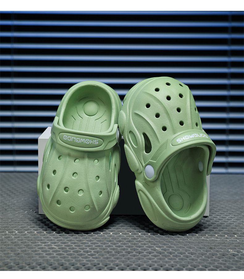 JB clothes - 休閒兒童洞洞鞋-綠色