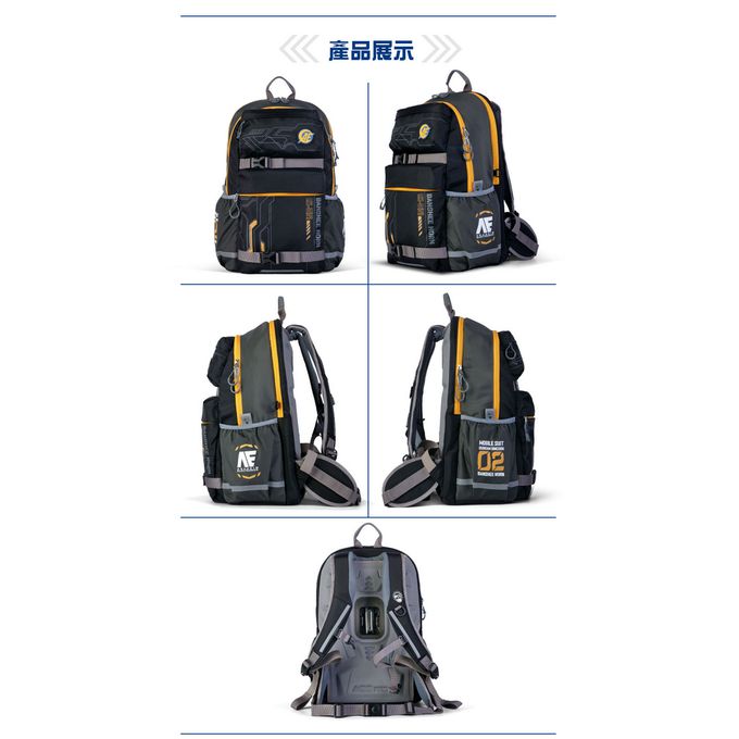 impact 怡寶 - 機動戰士鋼彈AGS Pro懸浮減壓護脊書包-大-黑(IMGU76331AP01)|身高140cm以上適用