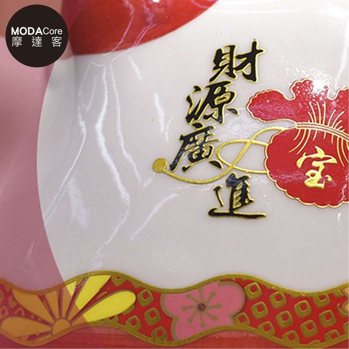 MODACore 摩達客 - 摩達客◉春節開運◉大口招財貓糖果收納擺飾聚寶盆-藍色