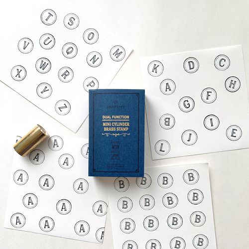 小圓圓雙用印章/火漆章-復古英文字母-Y