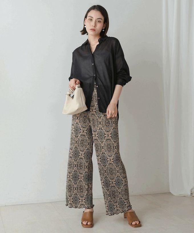 日本 Bab - 100%印度棉 柔軟輕盈寬版襯衫-薰衣草