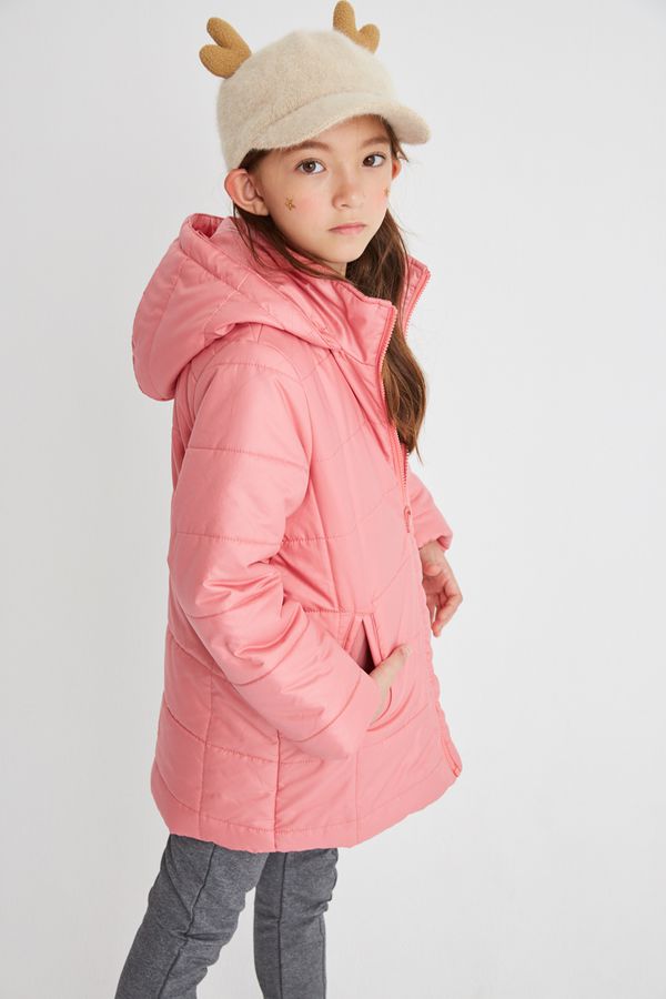 麗嬰房 Little moni - 3M科技羽絨保暖外套(女童版型)-女童版型-熱情粉