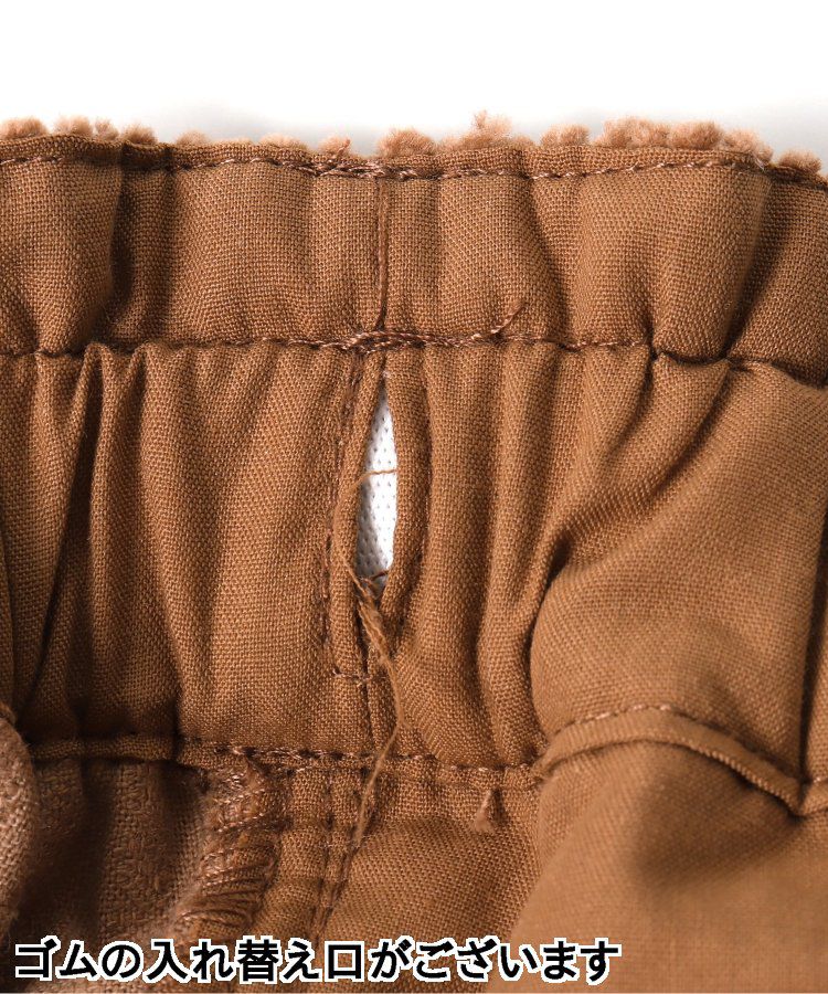 日本 apres les cours - 蝴蝶結口袋燈芯絨短褲-葡萄紫