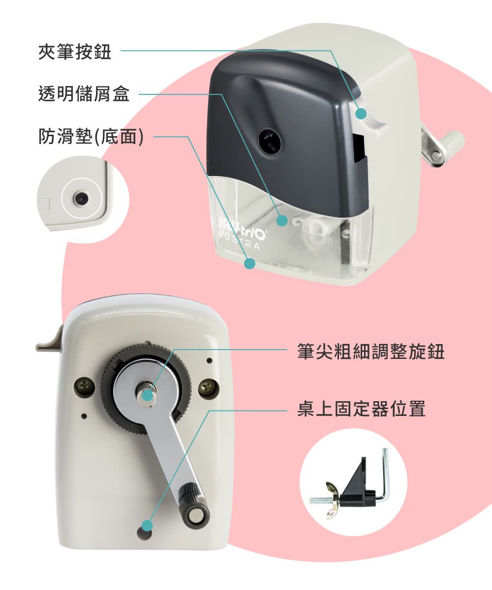 KW-triO - 0312A多功能削筆機-灰