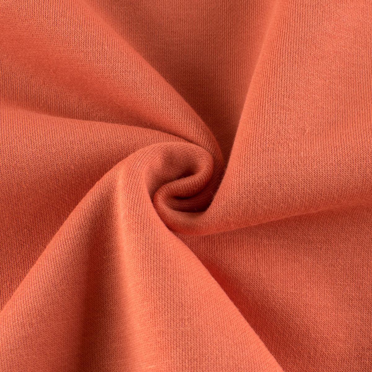 (大童)加絨圓領長袖上衣/大學T-大耳兔兔-橘色