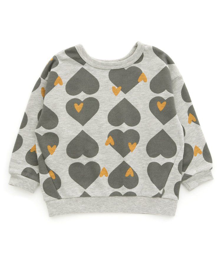 日本 BREEZE - 正反OK！裏毛印花長袖上衣-棋盤格-彩色