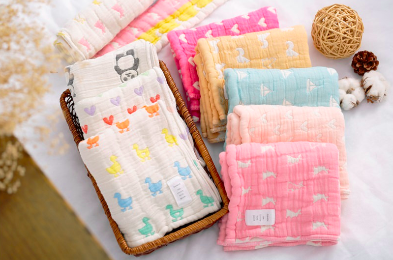 日本原裝認證 ♛ BeBe-Style三河木棉六重紗防踢背心、紗布被、浴巾、毛巾