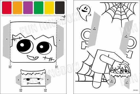 FUNKINGDOM - 萬聖節立體著色畫(4包一組)不重覆