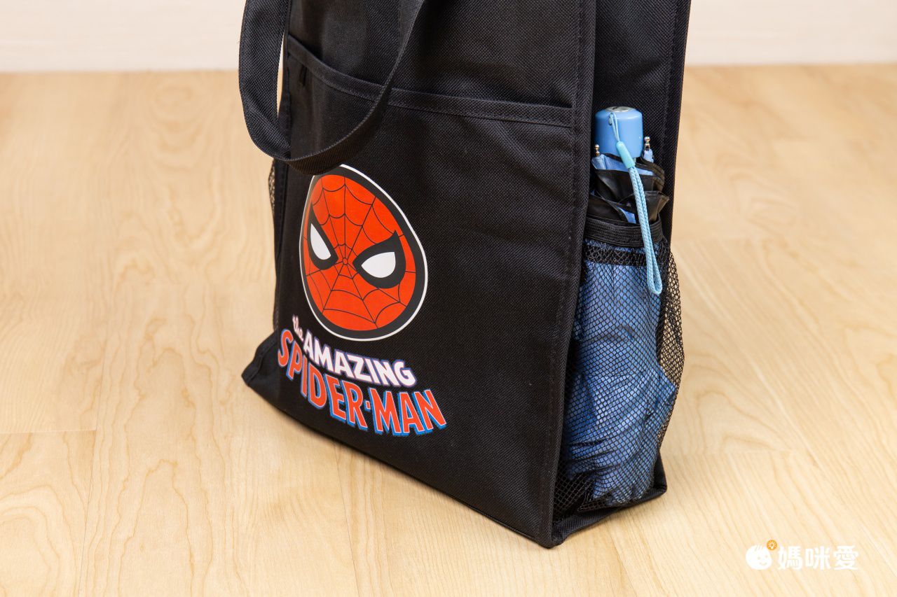 側邊網袋大容量手提補習/收納袋-卡通人物艾莎-淺藍色 (30*33*11cm)