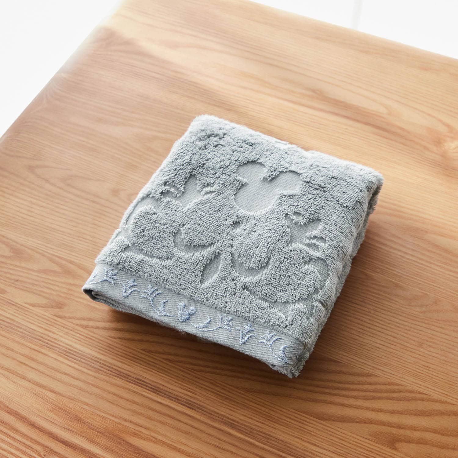 日本千趣會 - 抗菌防臭 日本製今治蓬鬆洗臉巾-米奇-米杏 (34×80cm)