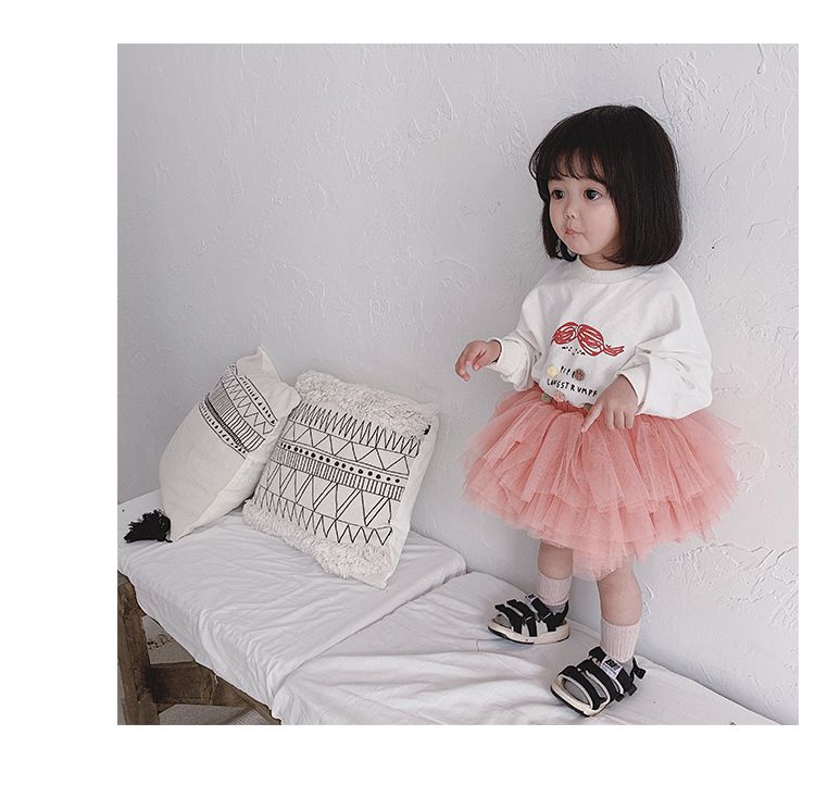 超萌澎澎網紗短裙-白色