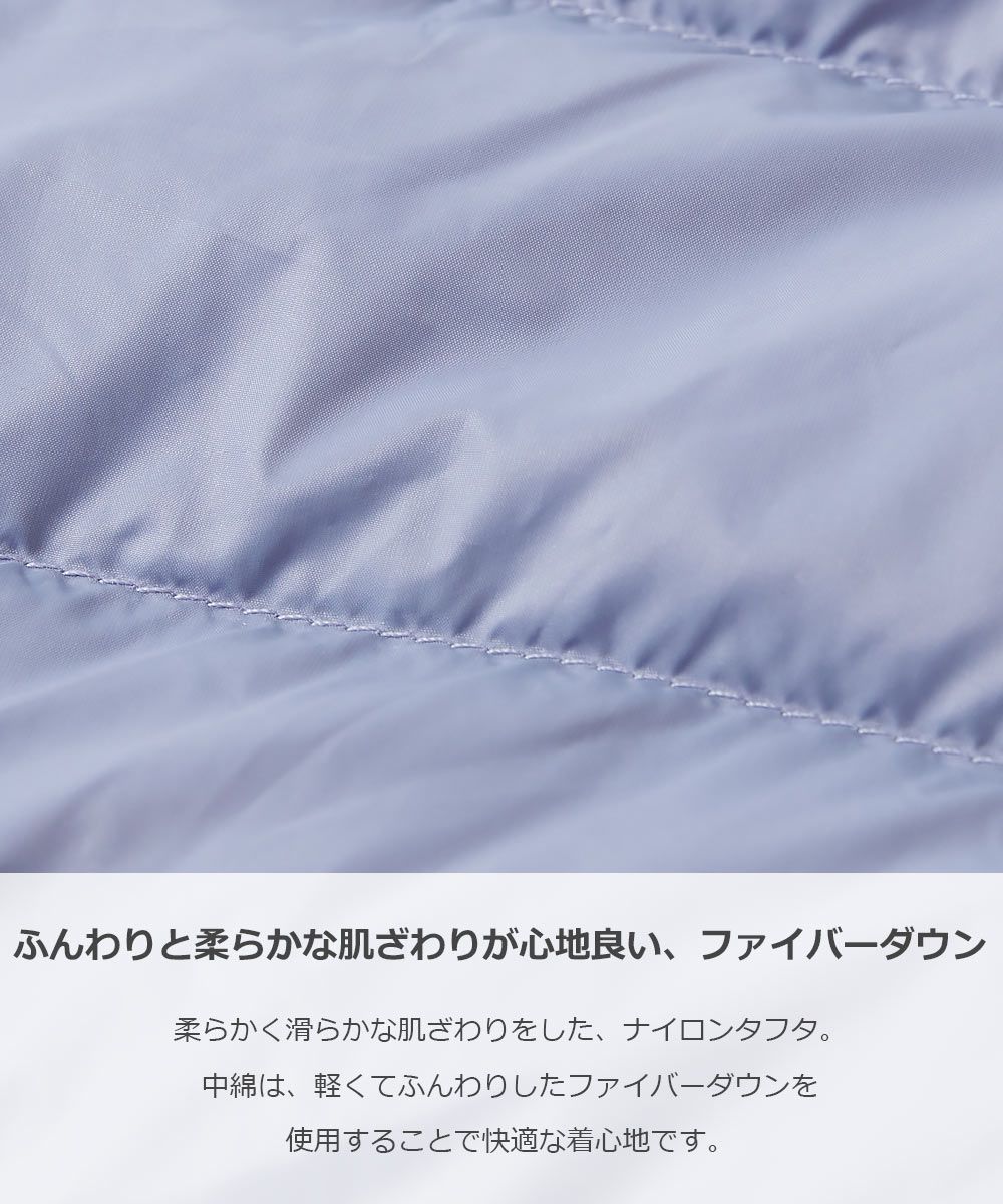 日本 devirock - 圓領大口袋輕量羽絨外套-炭灰