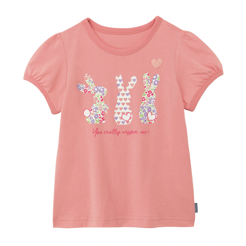 日本千趣會 - GITA 天竺棉印花短T-滿版小花-燕麥