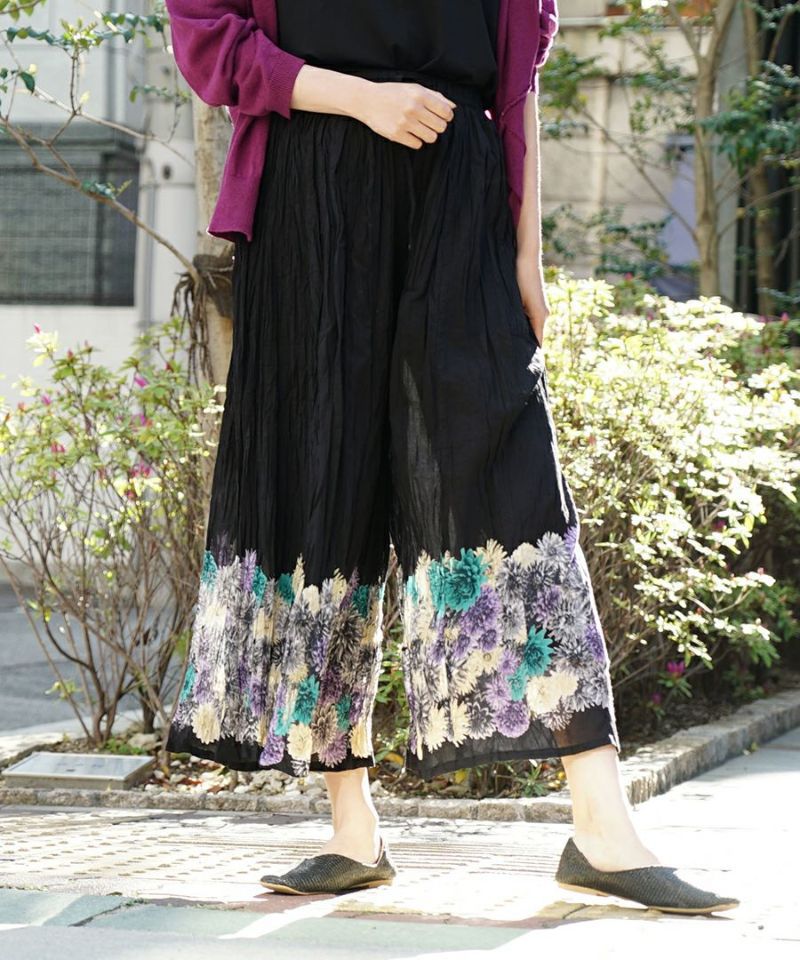 日本 zootie - 100%印度棉 超透氣舒適寬褲-夜空條紋-深藍