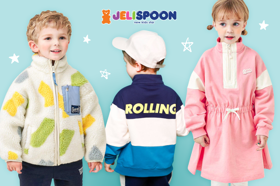 韓國 Jelispoon - 鬆緊褲頭微開叉喇叭褲