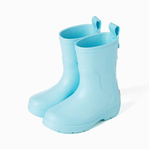 韓國 OZKIZ - 馬卡龍色兒童輕量雨鞋-鱷魚-天空藍