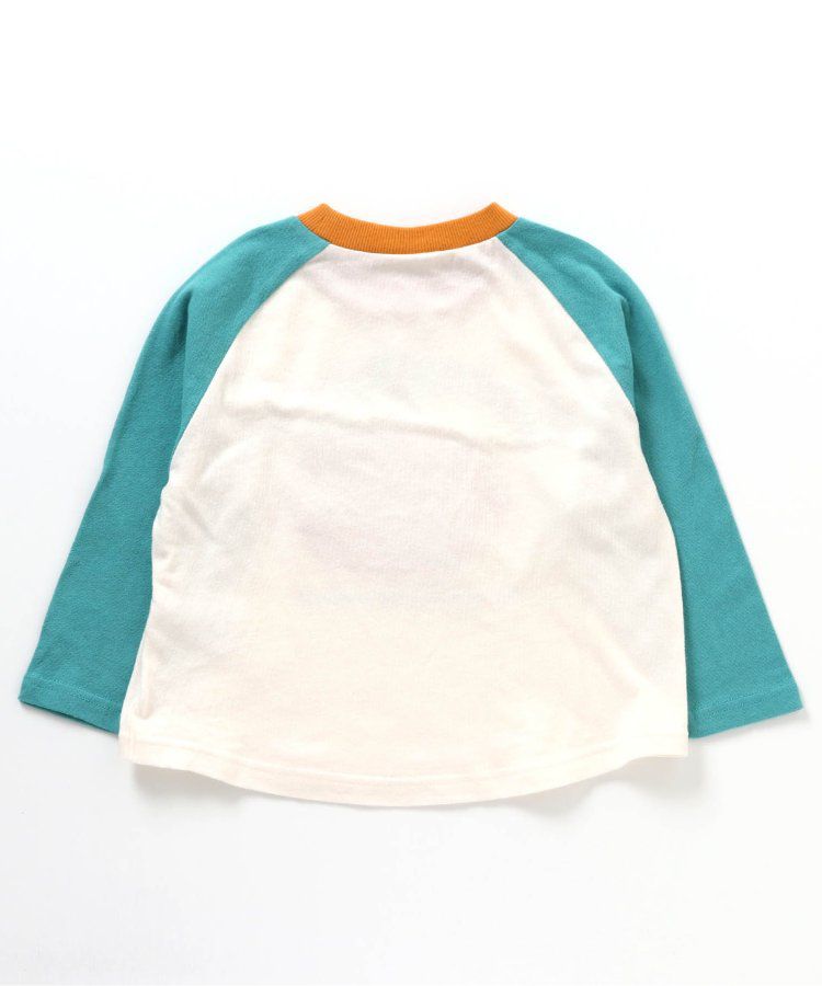 日本 BREEZE - 刺繡徽章撞色長袖上衣-熊貓-炭黑