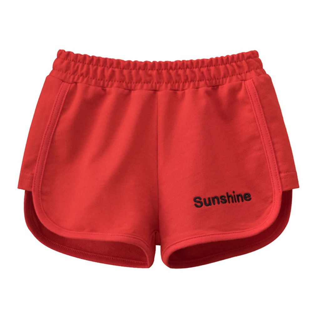 純棉短褲-sunshine-紅色