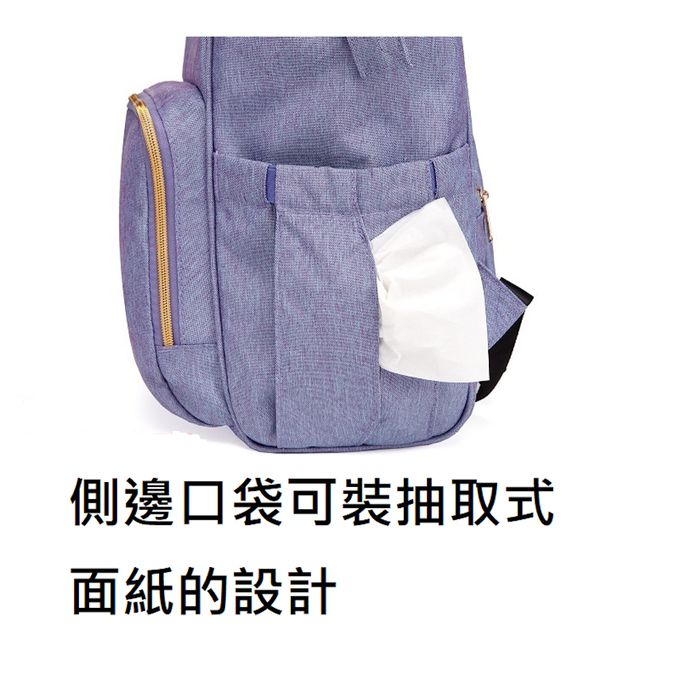 Heine 海恩 - WIN-182多功能媽媽包 後背包 防潑水背包 流行女包 育兒包 待產包-經典灰