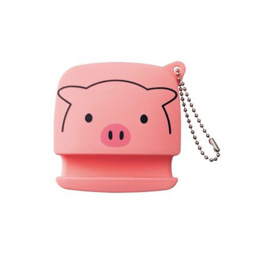 日本文具 LIHIT - 2way耳機收納+手機架-小豬