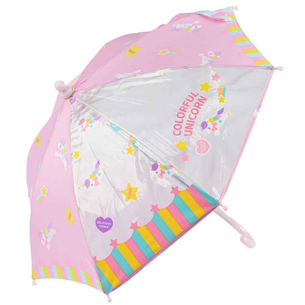 akachan honpo - 雨傘-彩色獨角獸-粉紅色