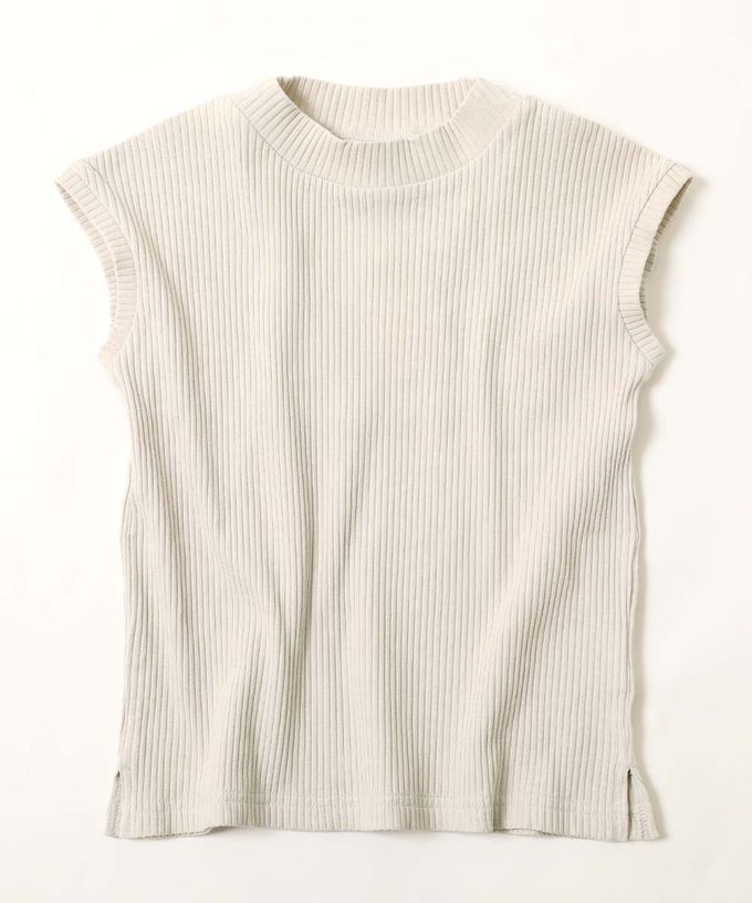 日本 devirock - 甜美羅紋小立領法式袖上衣-米杏