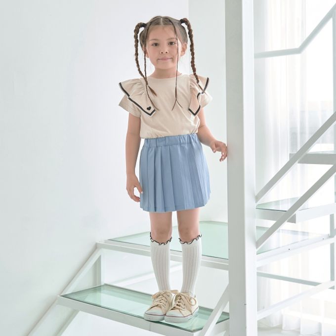 日本 Lycee mine - 雙層荷葉澎澎袖正反穿上衣-薄荷綠