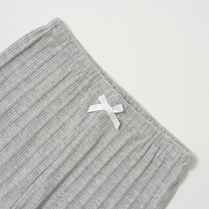 日本 Lycee mine - 下擺酷甜薄紗合身九分褲-條紋-黑白