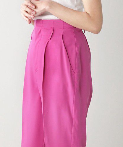 日本 Bou Jeloud - 俐落簡約美腿西裝褲-桃粉