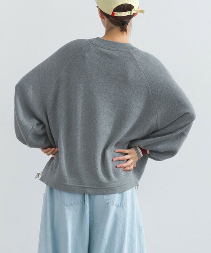 日本 Lupilien - 明亮撞色學院風抽繩針織上衣-海軍藍