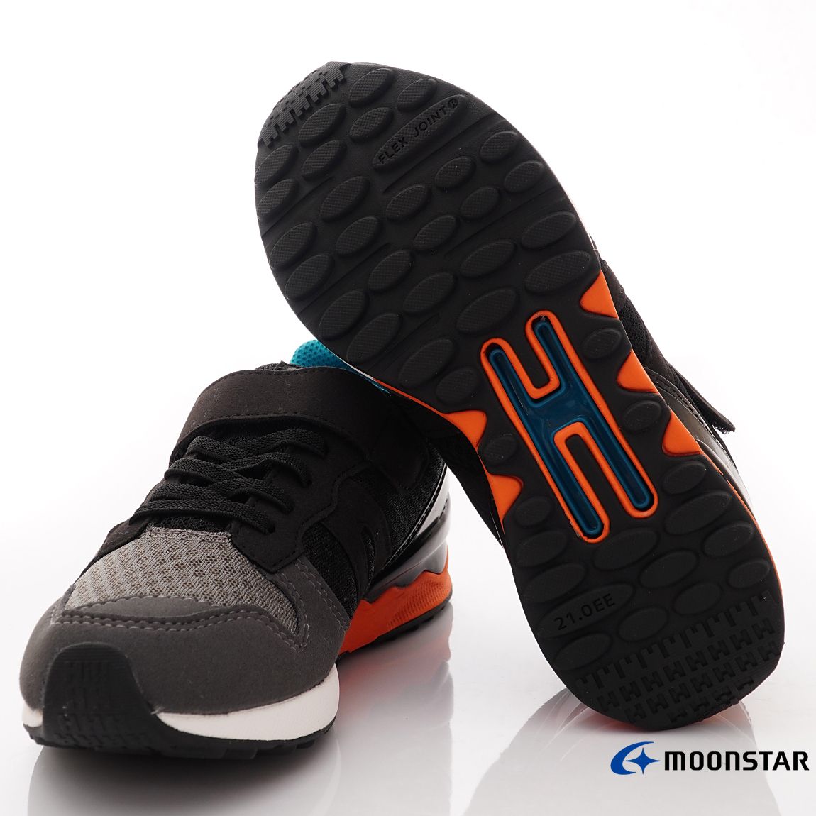 Moonstar日本月星 - 頂級HI系列穩健運動款(中大童段)-運動鞋-黑