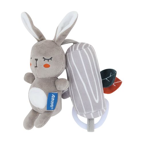 推車玩具 北歐風動物風鈴玩偶 床掛玩具-兔子