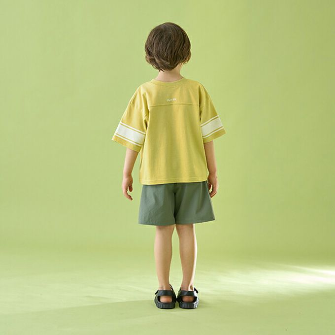 日本 b-ROOM - 正反都OK 落肩線條短袖上衣-紫