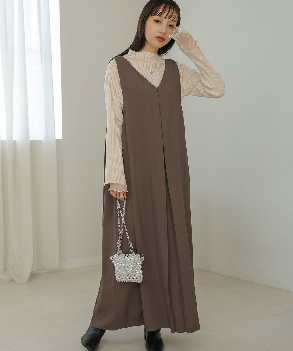 日本 Bab - 2WAY側鬆緊修身背心裙-黑